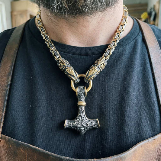 DRAGONS & MJOLNIR - STAINLESS STEEL