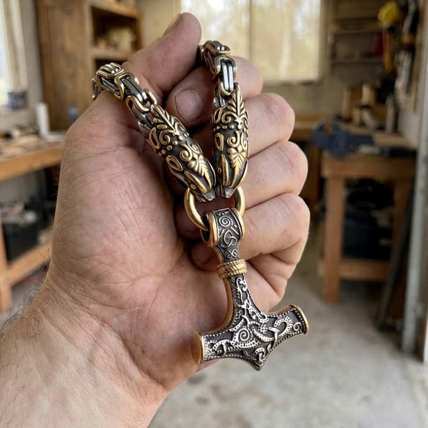 DRAGONS & MJOLNIR - STAINLESS STEEL