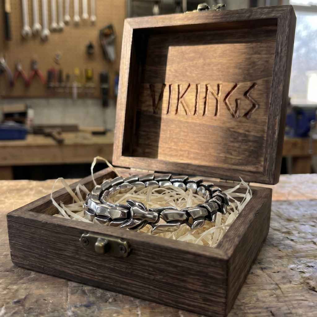 JORMUNGANDR BRACELET - STAINLESS STEEL