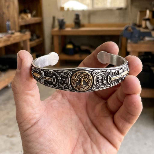 YGGDRASIL CUFF - STAINLESS STEEL