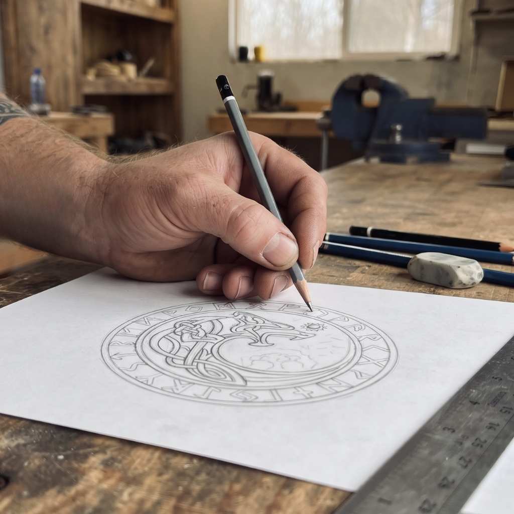 SKÖLL MEDALLION - STAINLESS STEEL