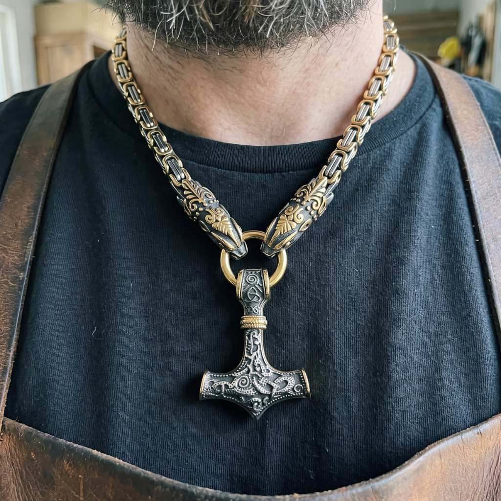 DRAGONS & MJOLNIR - STAINLESS STEEL