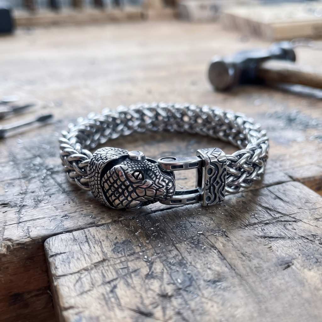 JORMUNGANDR BRACELET - STAINLESS STEEL