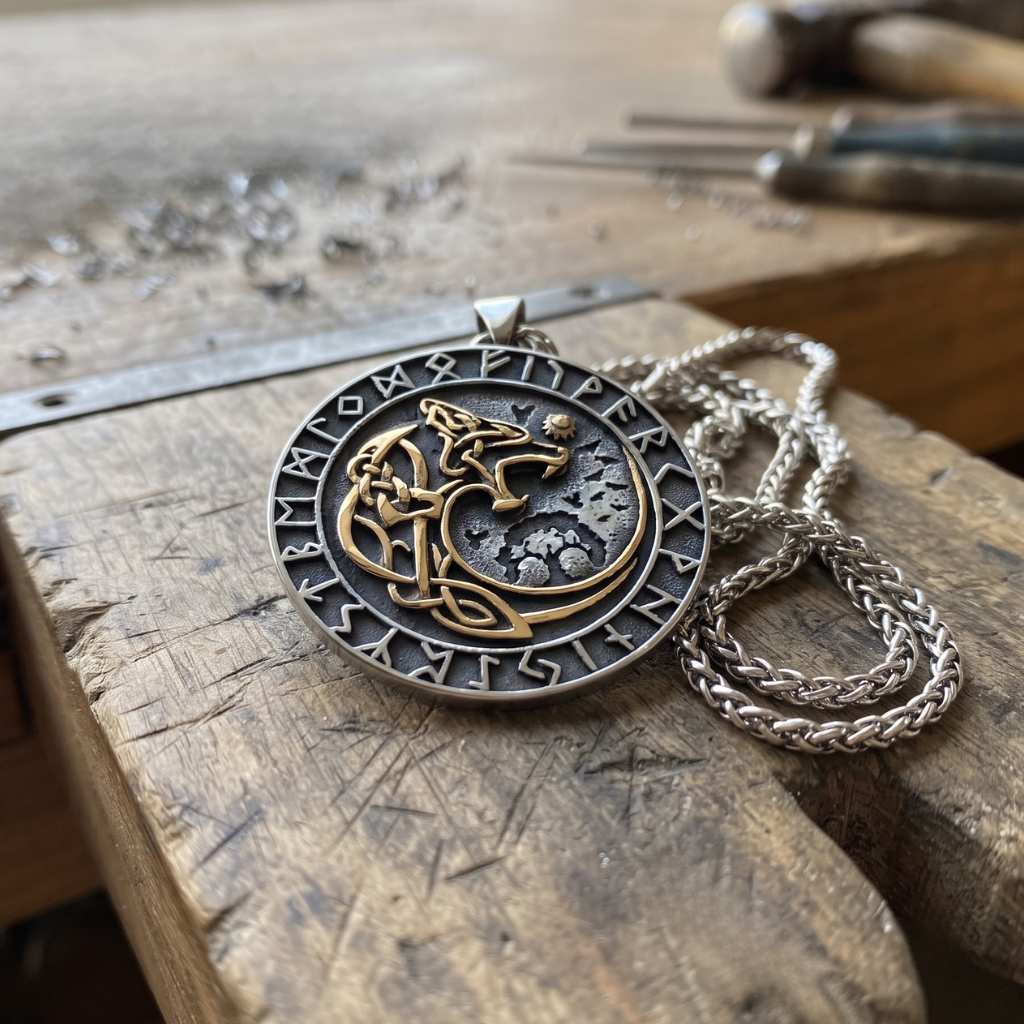 SKÖLL MEDALLION - STAINLESS STEEL