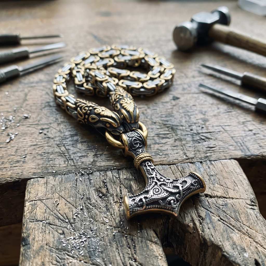 DRAGONS & MJOLNIR - STAINLESS STEEL