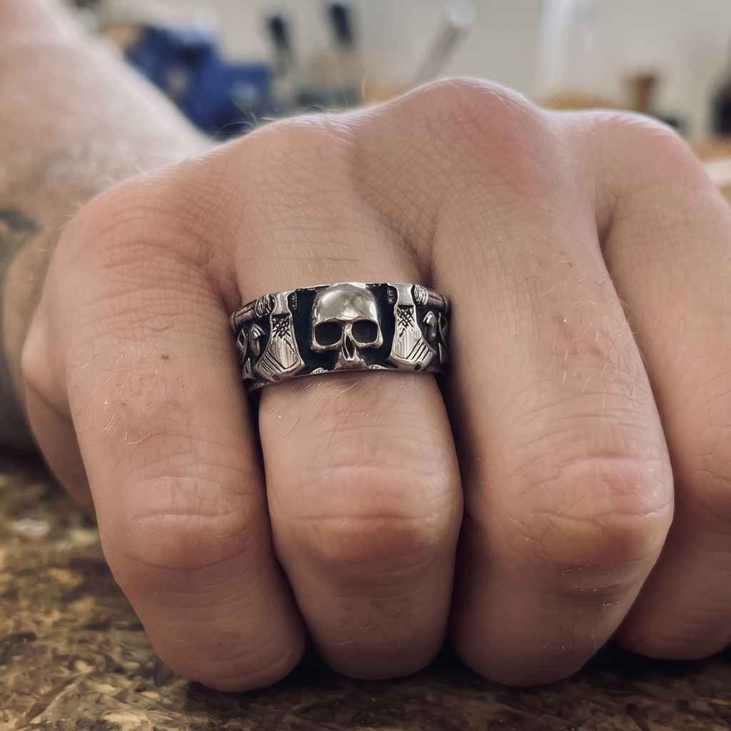 VALHALLA SKULL RING - STAINLESS STEEL