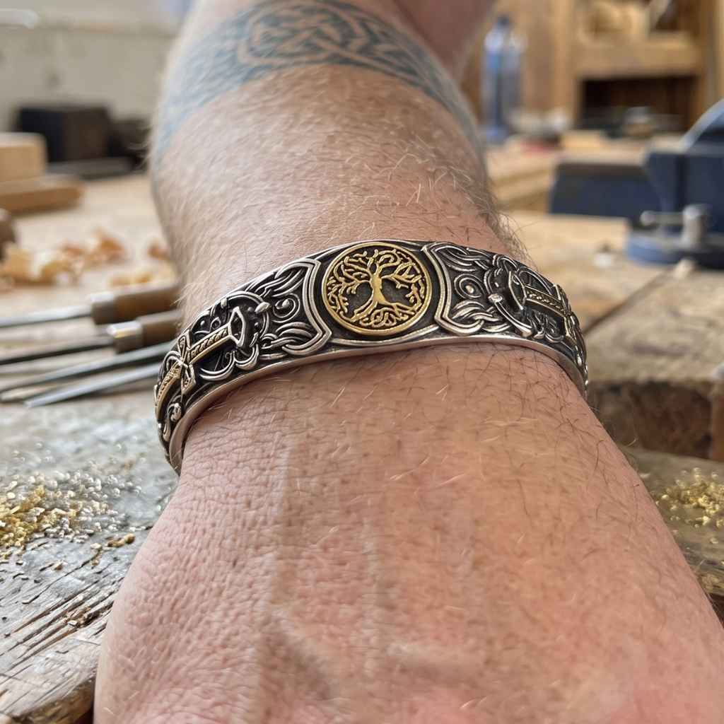 YGGDRASIL CUFF - STAINLESS STEEL