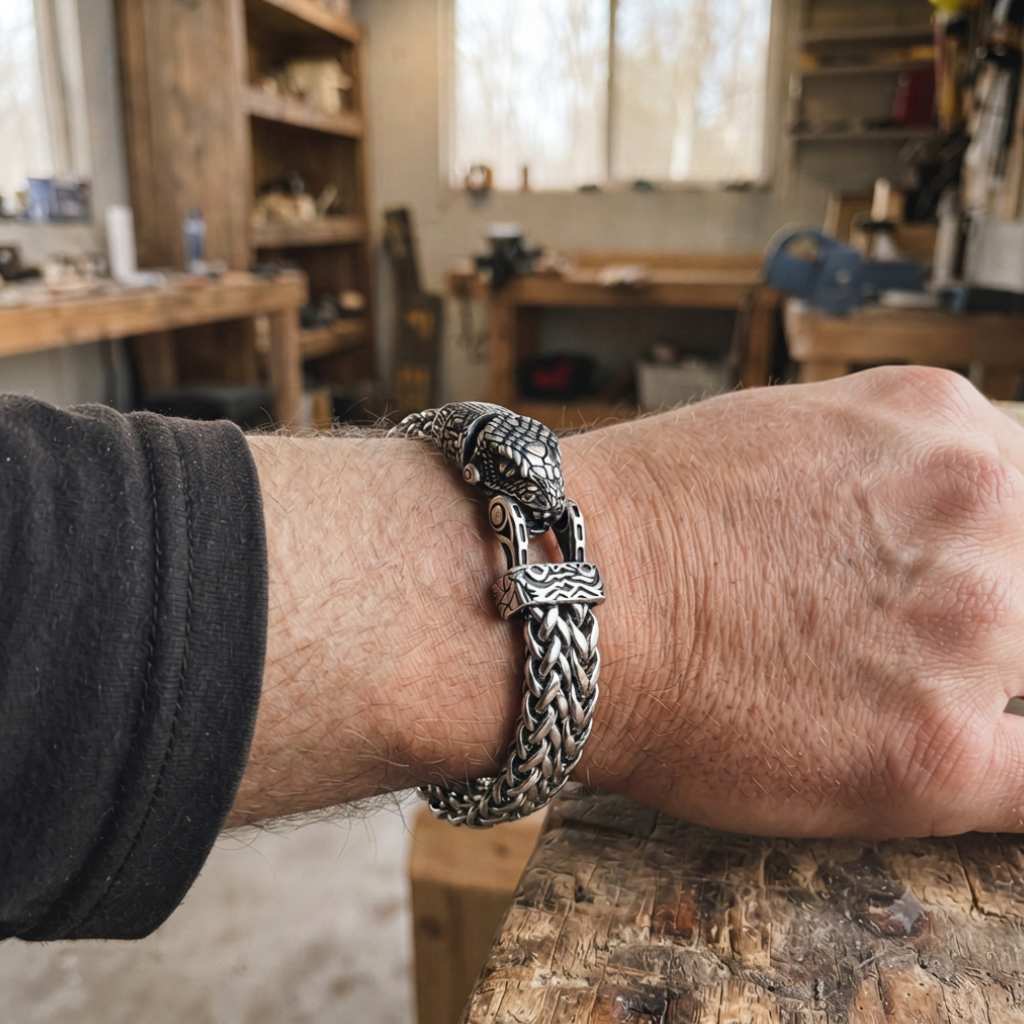 JORMUNGANDR BRACELET - STAINLESS STEEL