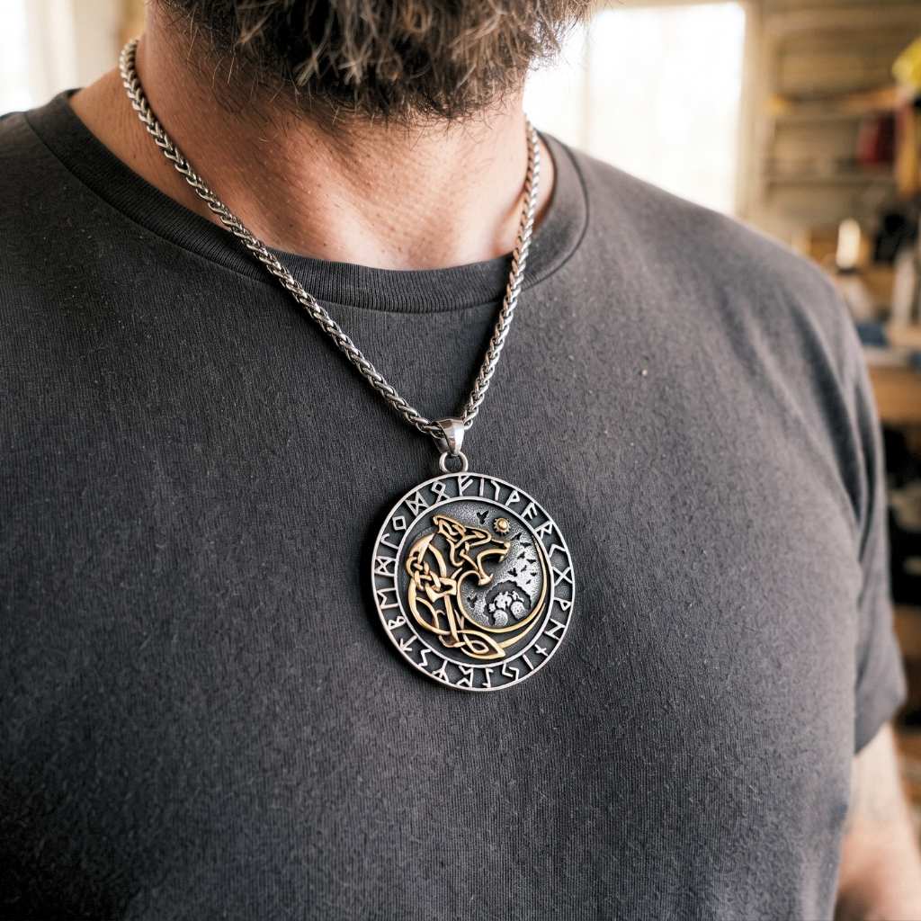 SKÖLL MEDALLION - STAINLESS STEEL
