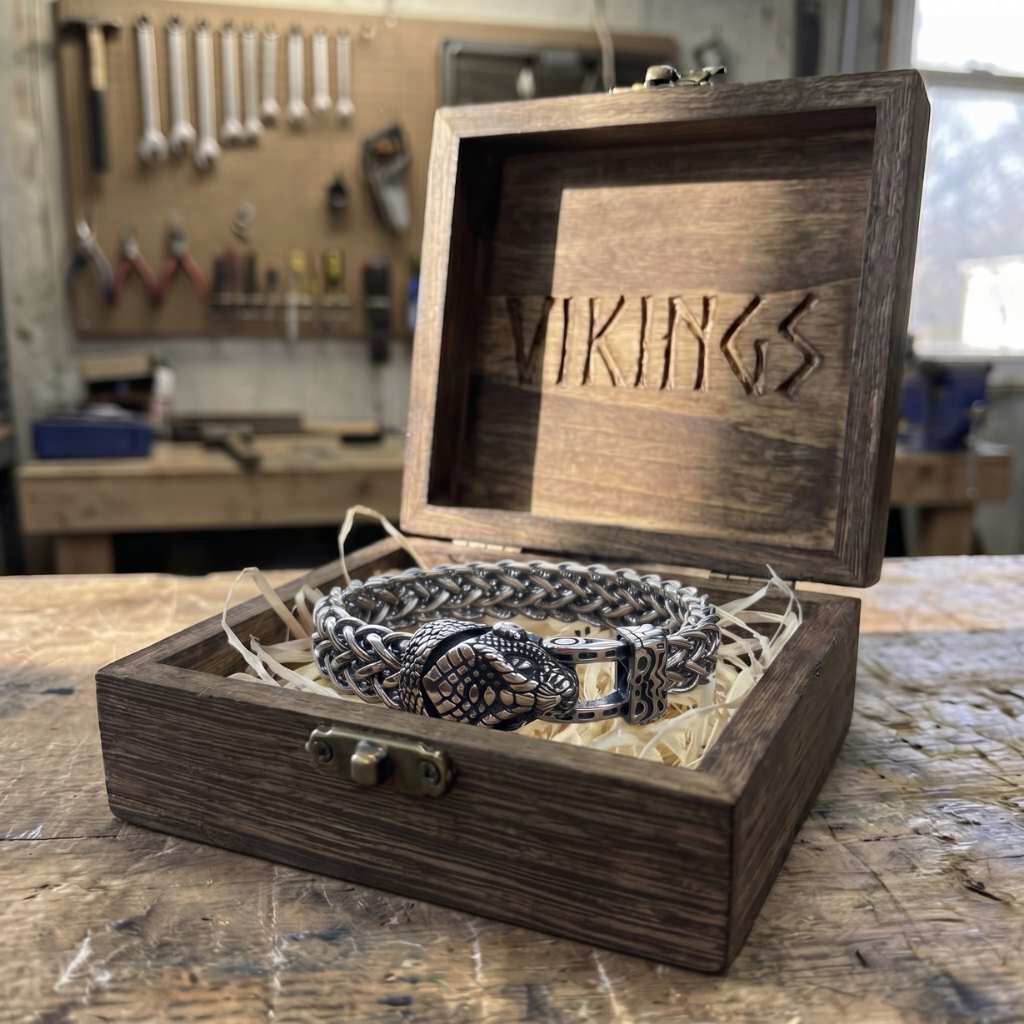 JORMUNGANDR BRACELET - STAINLESS STEEL