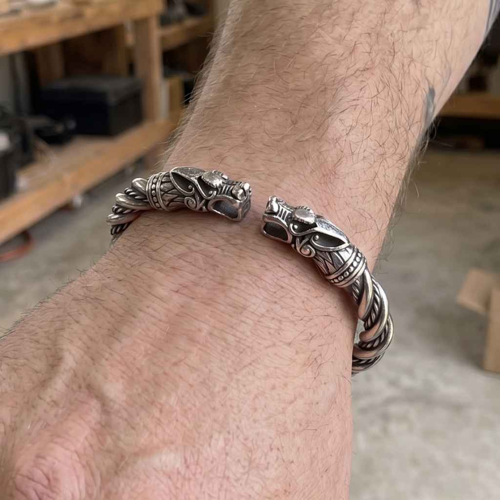 DRAGON ARM RING - STAINLESS STEEL