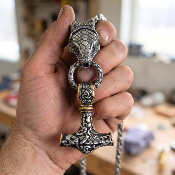 JÖRMUNGANDR & MJOLNIR - STAINLESS STEEL