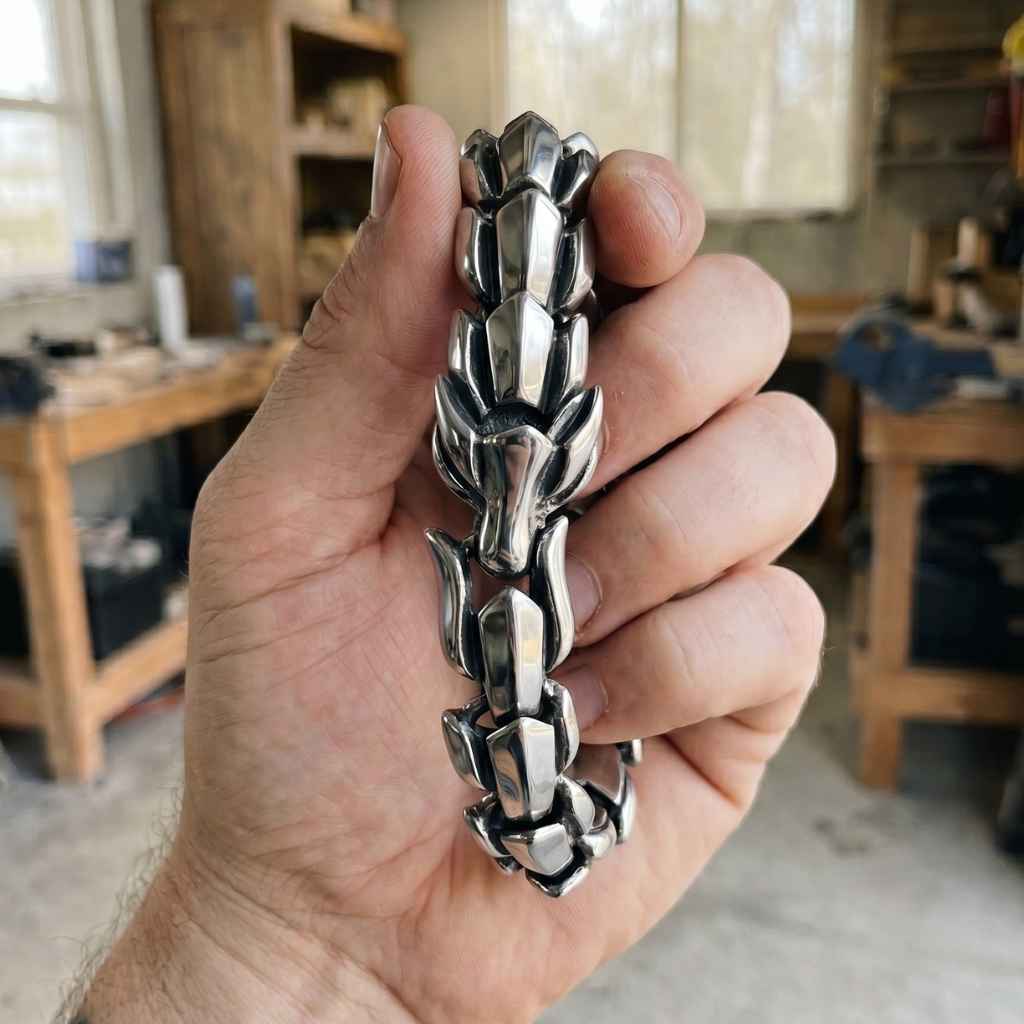JORMUNGANDR BRACELET - STAINLESS STEEL