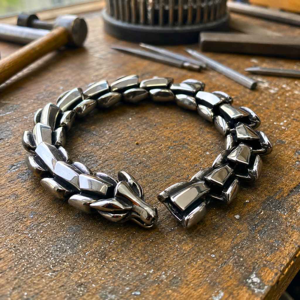 JORMUNGANDR BRACELET - STAINLESS STEEL