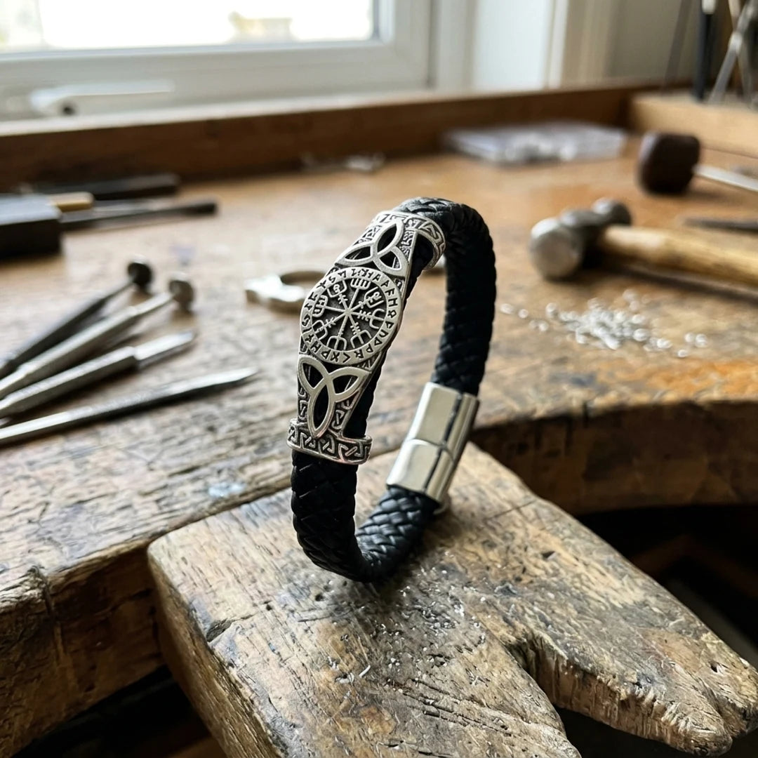 Path Of The North Leather Cord Bracelet - on the jeweler's workbench